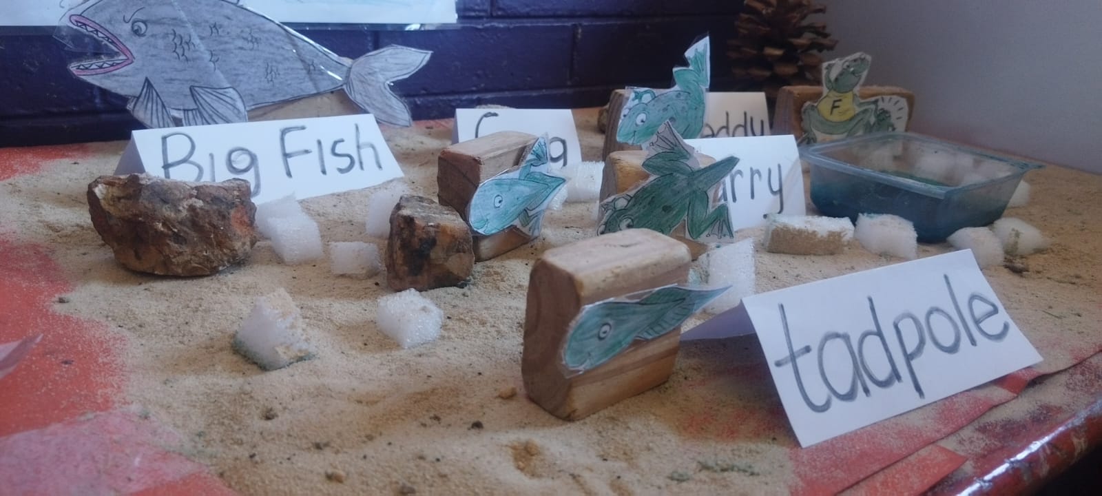 A hands-on life-cycle activity with tadpoles, fish and frog crafts